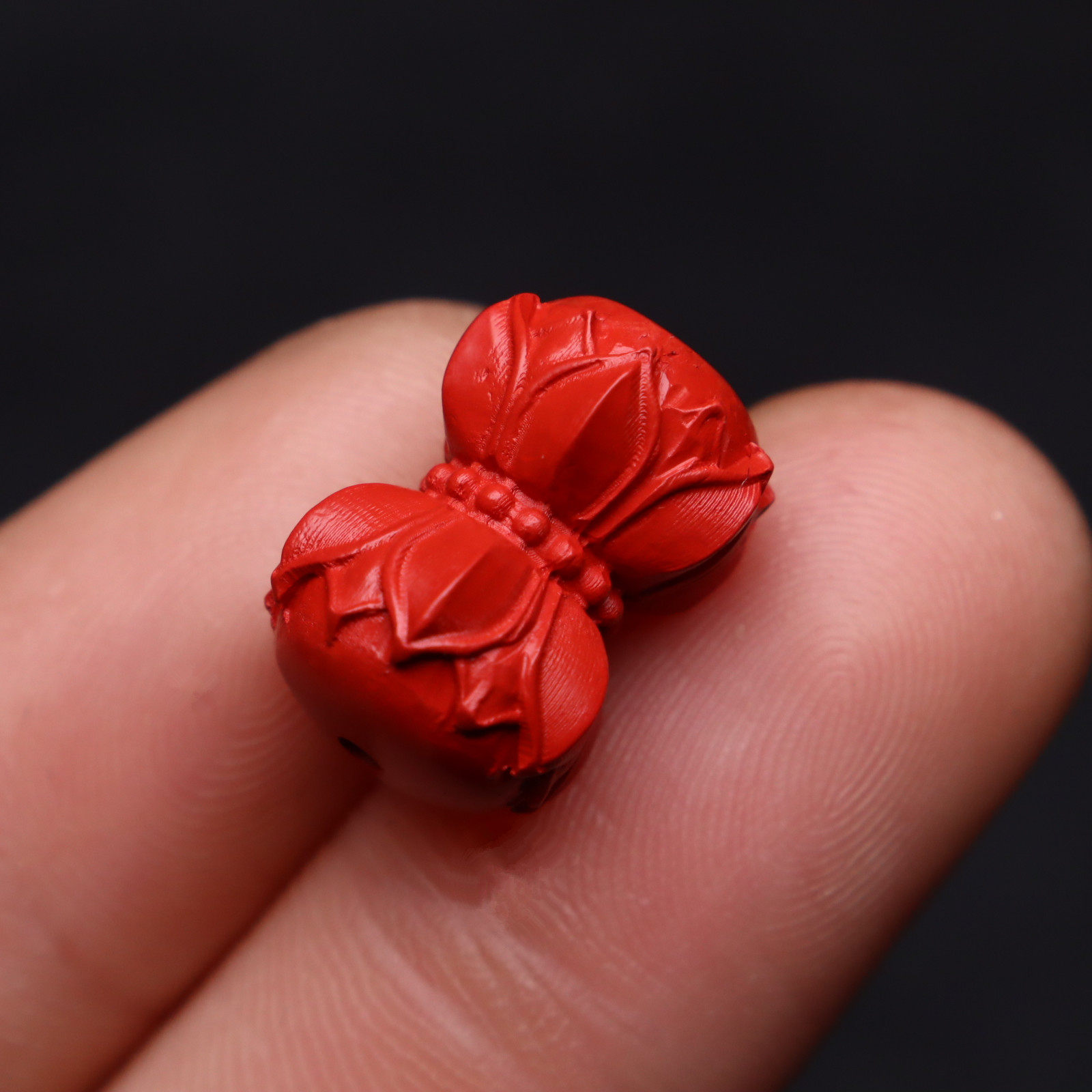 保真原矿朱砂莲花莲子桶珠吊坠挂件侧挂菩提手串108长串diy配饰
