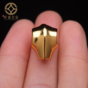 原创925银镀金鲨鱼背鳍三通佛头隔珠手串diy配件金刚菩提文玩配饰