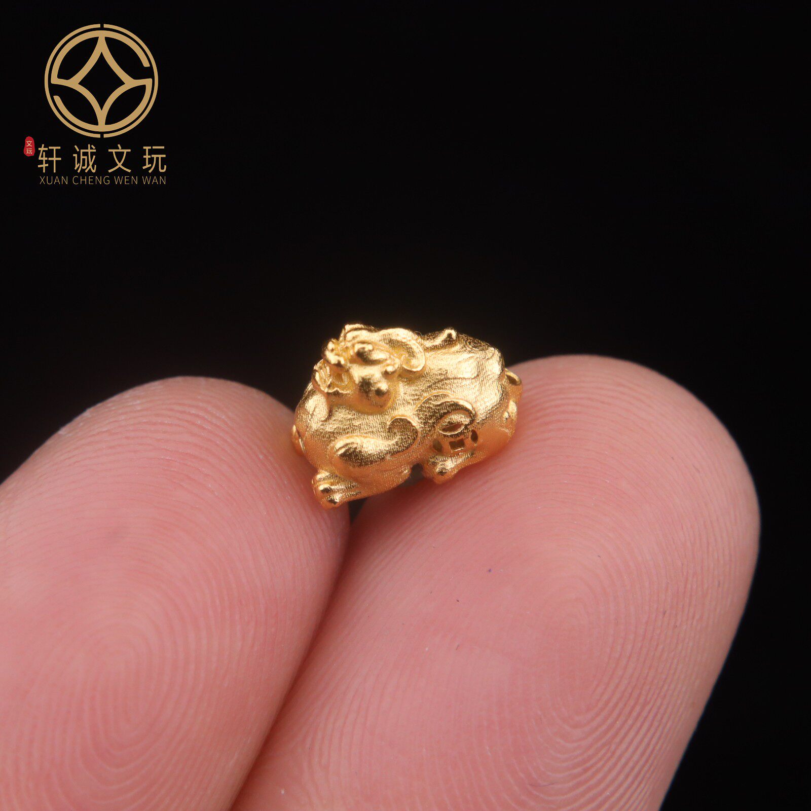 原创925银镀金生肖貔貅猴猪虎动物桶珠隔珠串珠diy文玩配饰配件