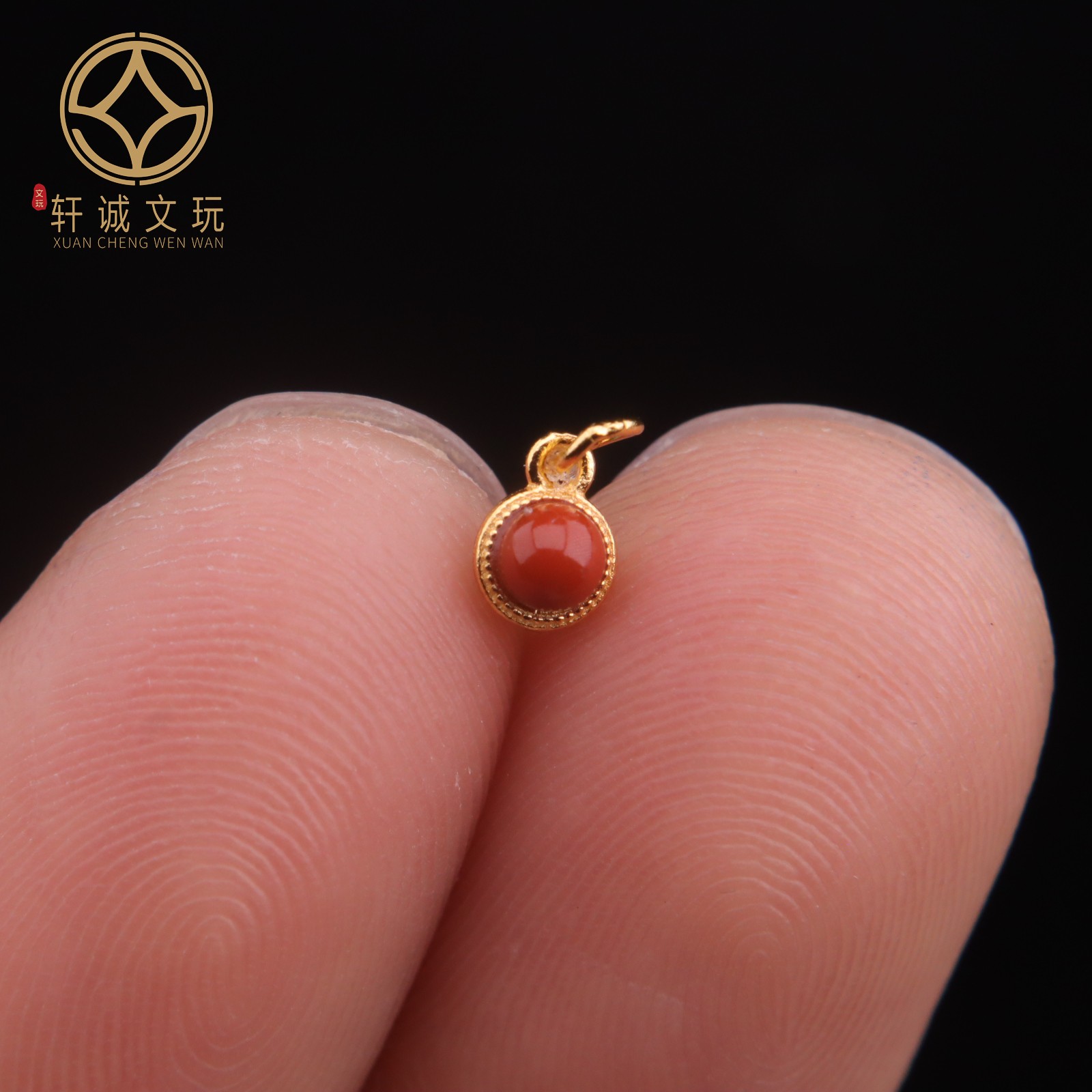 原创银925松石南红紫水晶吊坠顶腰珠手串串珠diy文玩手链配饰配件