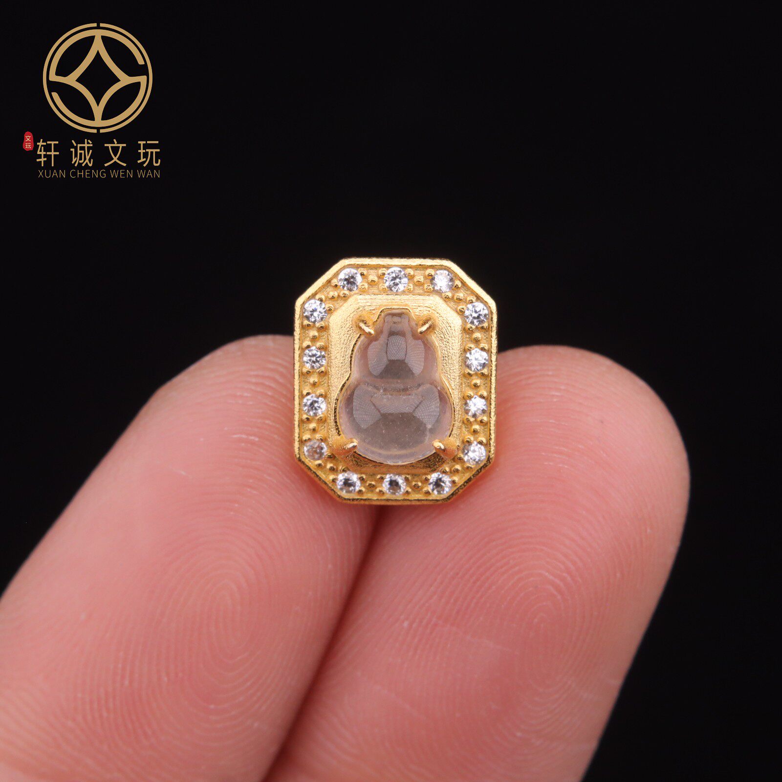S925纯银镀金爱心水沫玉葫芦桶珠隔珠珍珠配件配珠桶珠吊坠配饰