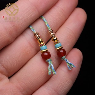 古法金雪巴琉璃高瓷玉化料老型桶珠散珠配饰配件松石配珠弟子珠