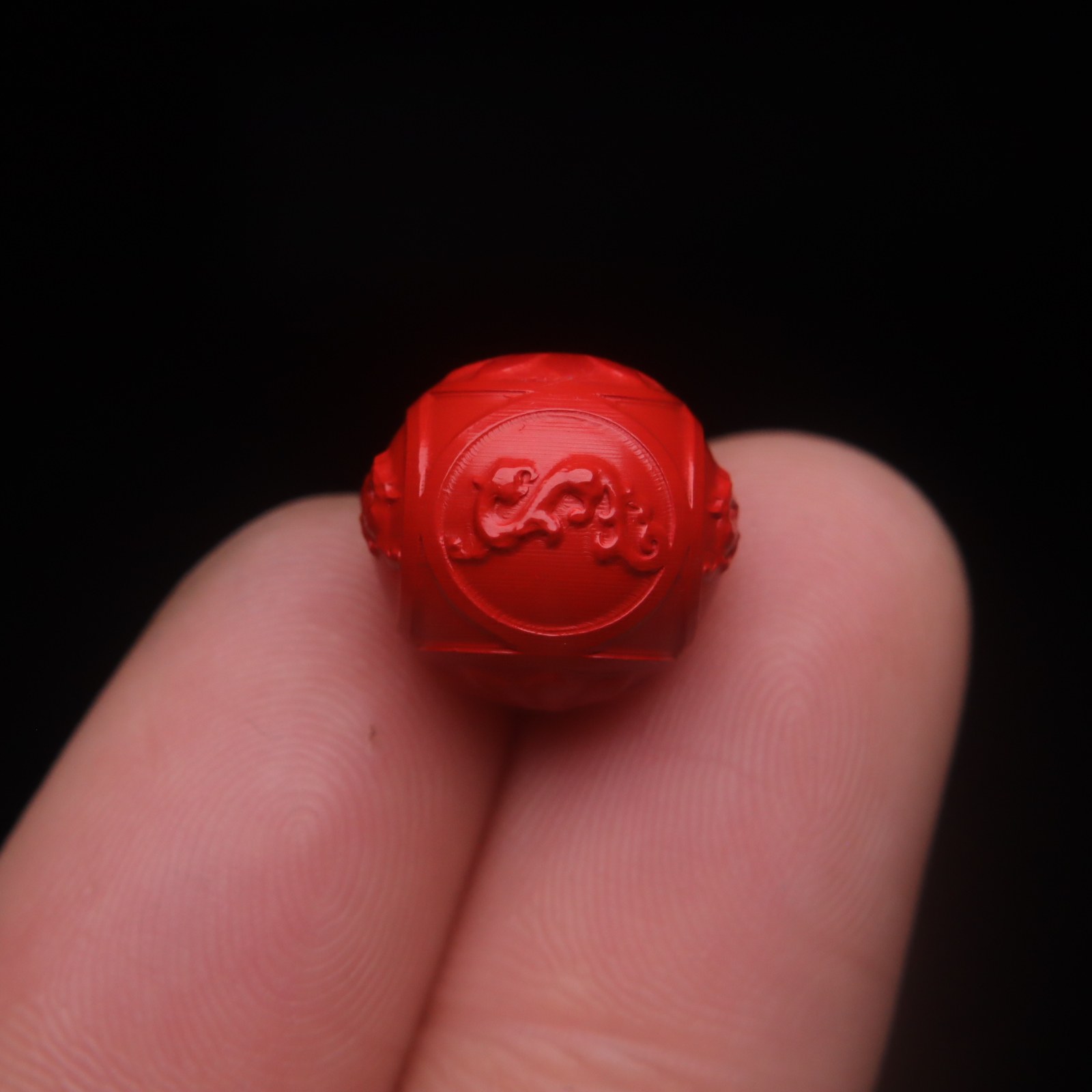 天然正品朱砂红砂四大神兽兽珠青龙白虎朱雀玄武珠手串文玩配饰珠