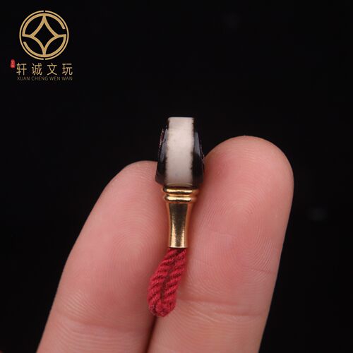7.5MM天珠玛瑙三通天然镶嵌分体佛头散珠DIY配饰新品配件饰品
