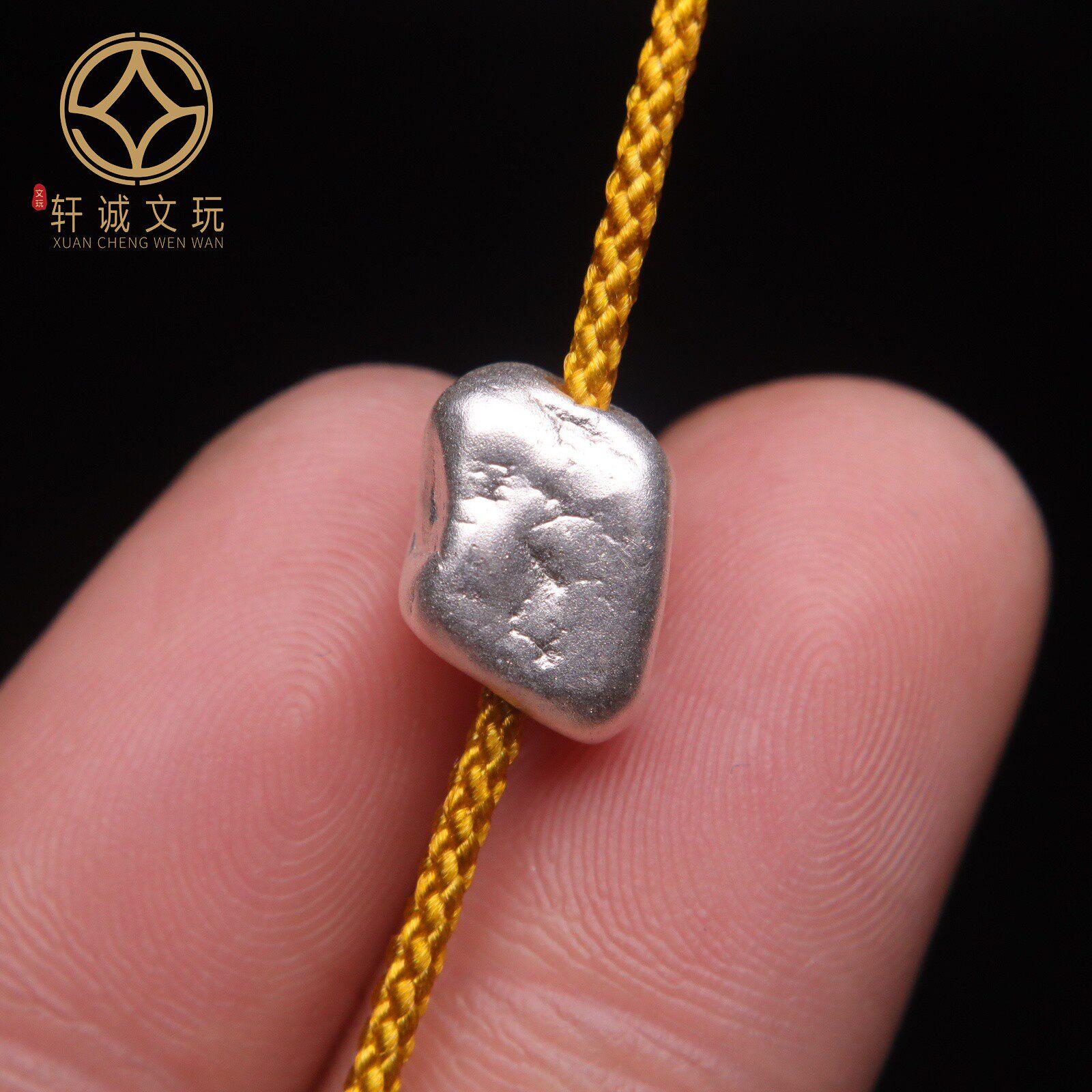 原创S999足银3D硬银凹凸不规则光面散珠隔珠桶珠 diy手链串珠配件