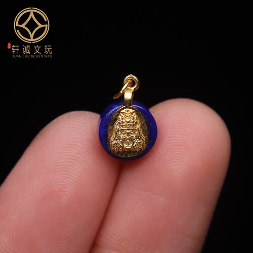 S925纯银镀金镶嵌扎基拉姆青金石卡子桶珠隔珠配珠手串手链配件