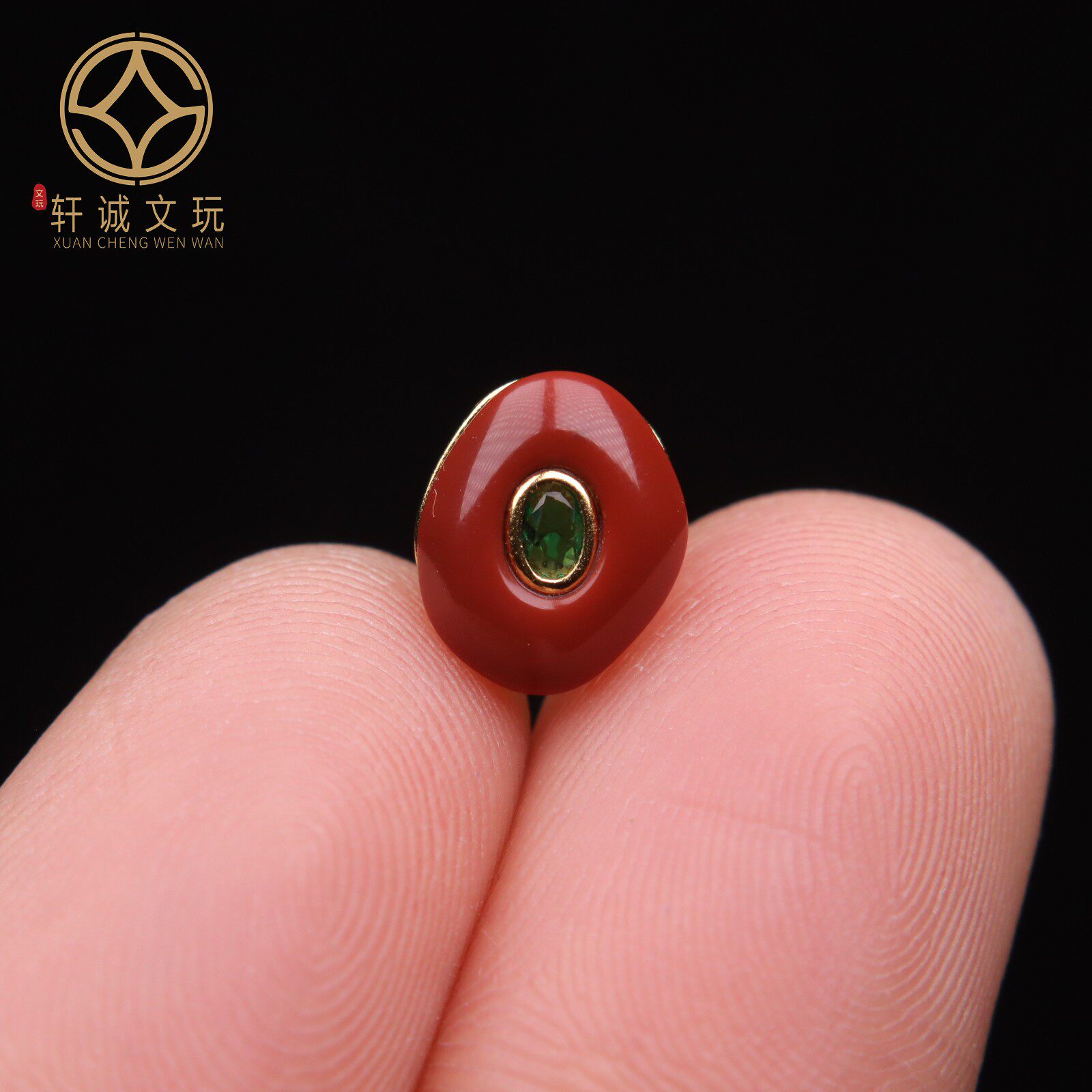 天然银镀金南红玛瑙镶钻桶珠配件DIY手链手串隔珠配饰108配件饰品