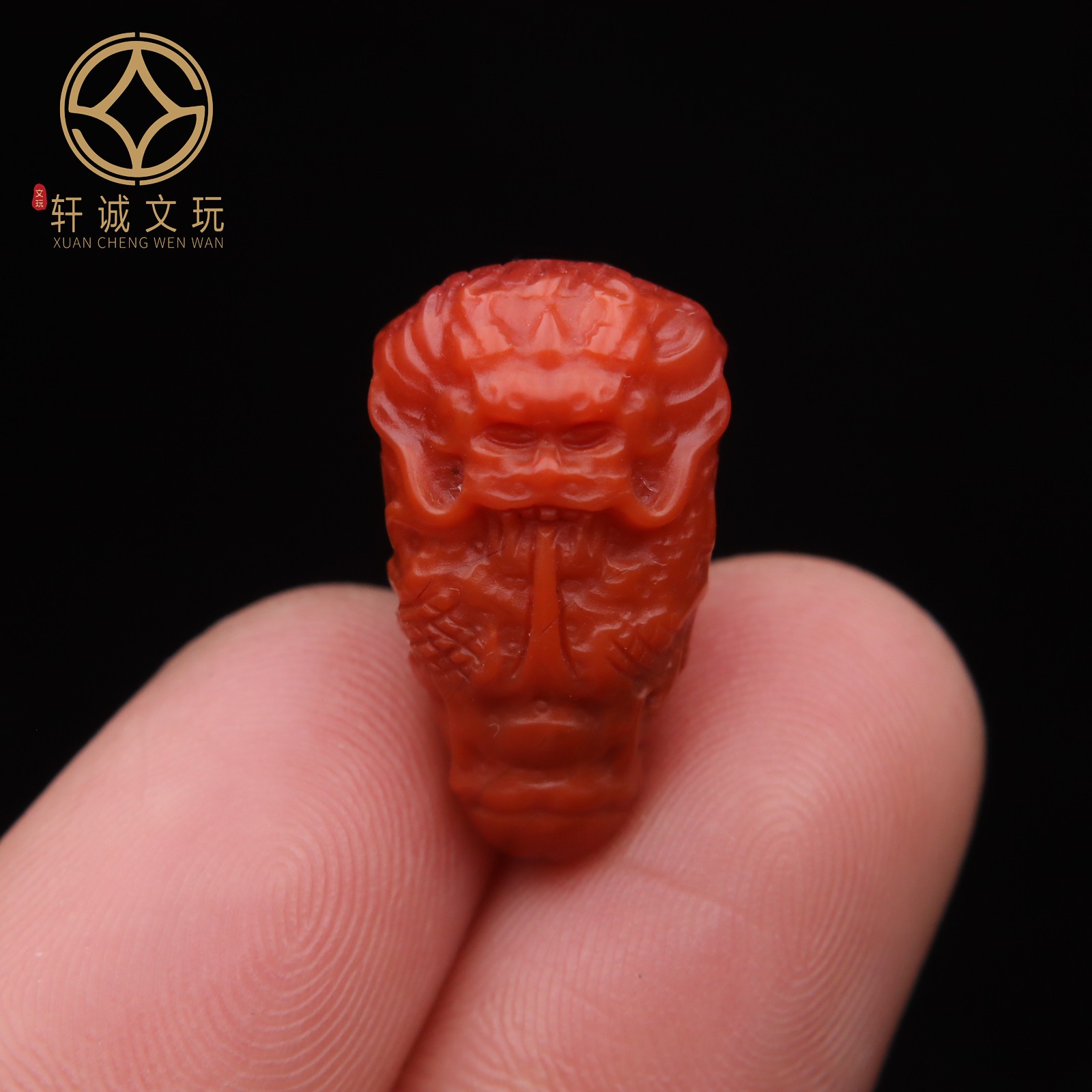 保真凉山满肉满色天然无优化龙南红三通佛头散珠DIY配饰配珠配件
