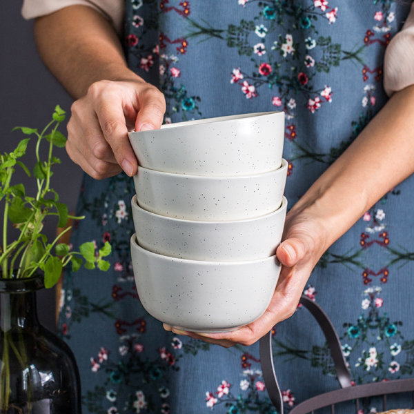 全霸 釉下彩 日式4.5英寸饭碗*4只 优惠券折后￥15.9包邮（￥25.9-10） 多款可选