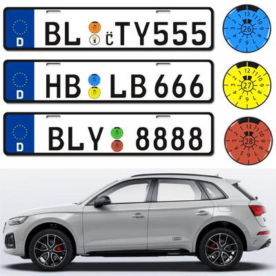 汽车德国装饰车牌3D Gel Dome Stickers Annual inspection label