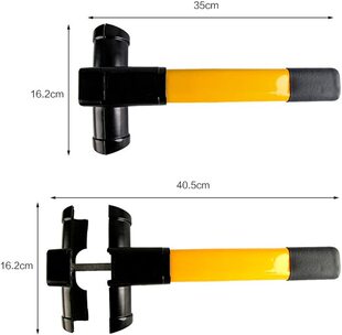 2把钥匙圆形锁心T型锁防盗汽车锁大号汽车方向盘锁 车用方向盘锁