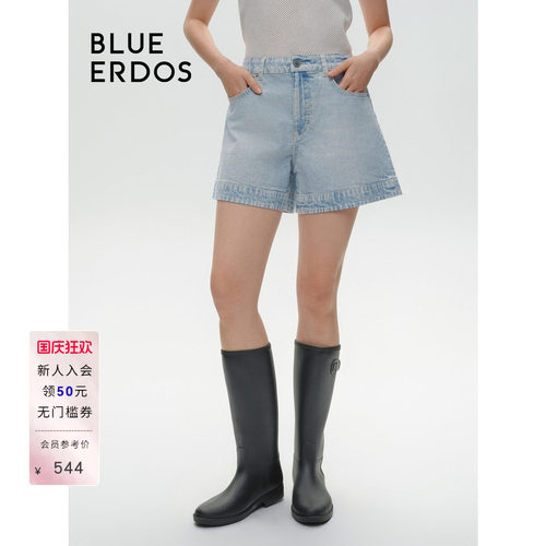 blueerdos通勤A字女装牛仔短裤