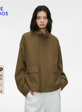 BLUE ERDOS 冬季休闲通勤巴恩风立领夹克短外套B255J0001