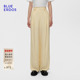 BLUE B256M2001 垂坠感高腰剪裁半松紧腰阔腿西裤 ERDOS 早秋新品