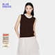 BLUE ERDOS26早春新品 休闲百搭手钩蕾丝边V领针织背心女B2265E014