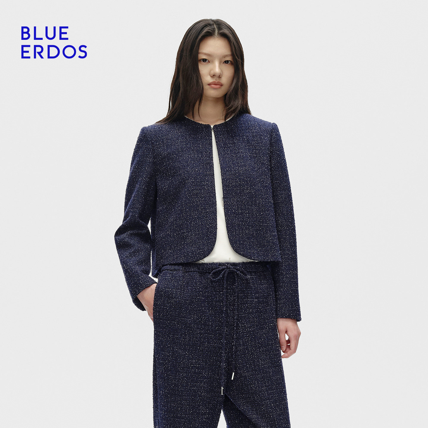 【大乐严选】BLUE ERDOS冬季复古优雅正肩圆领短款女外套,女装/女士精品,短外套,淘宝优惠券,粉丝福利购,淘宝优惠卷