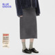 BLUE ERDOS冬季 新简约休闲羊毛羊绒混纺直筒针织半裙B256F0002