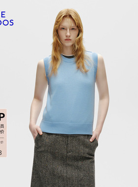BLUE ERDOS 春季新品时尚简约圆领百搭纯色无袖背心B256D2003