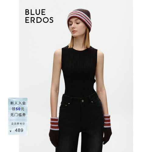 blueerdos修身打底针织背心