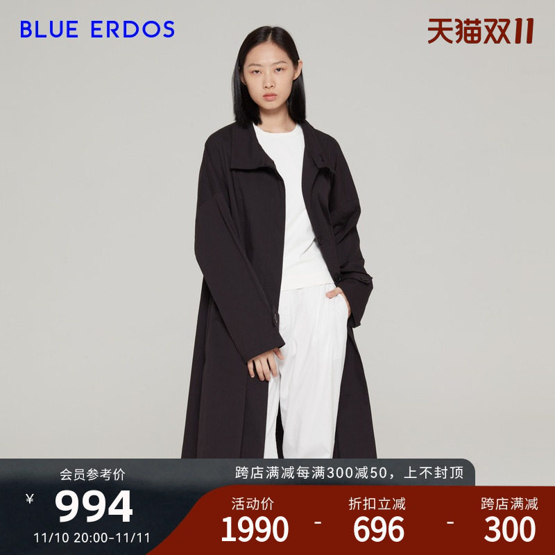 BLUE ERDOS 秋冬女装简约通勤舒适百搭大衣女风衣外套使用感如何?