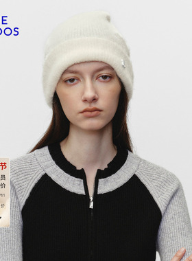 BLUE ERDOS冬季新品羊驼毛混纺毛线帽针织帽B2256R701