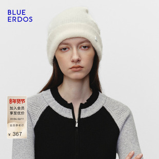 BLUE ERDOS冬季新品羊驼毛混纺毛线帽针织帽B2256R701