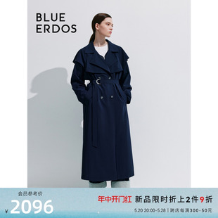 领风衣外套B245J4002 BLUE 西装 ERDOS24春夏新款 可拆卸两件套