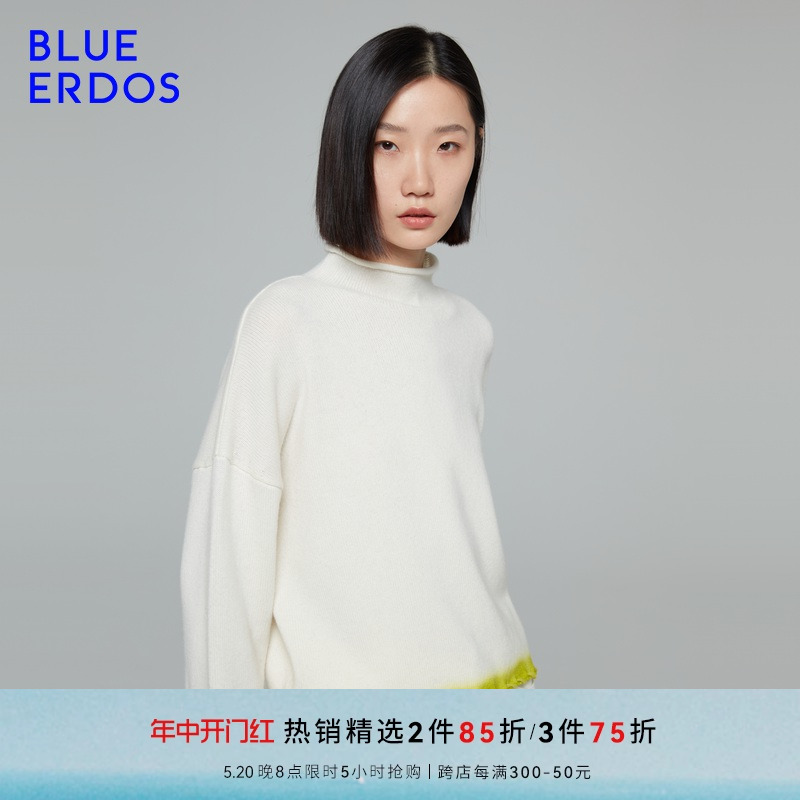 blueerdos半高领山羊绒针织衫