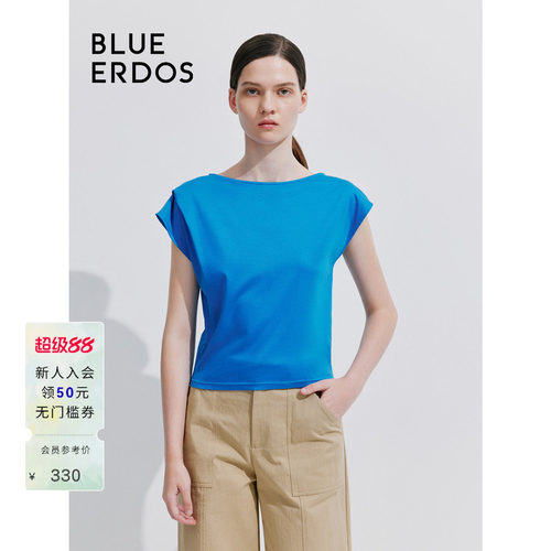 blueerdos简约纯棉短袖上衣