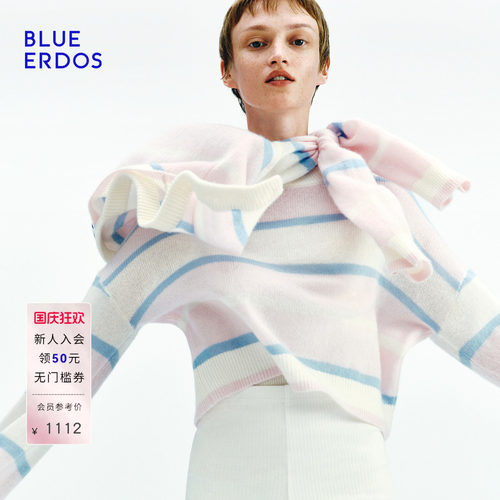 BLUE ERDOS2026秋冬圆领夹条女套衫B2266A144