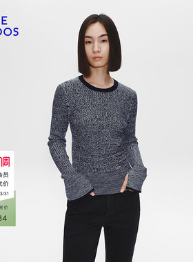 【100%绵羊毛】BLUE ERDOS春季修身喇叭袖针织衫B255D0028
