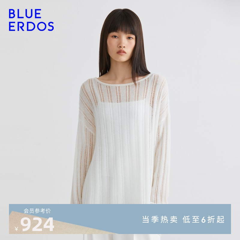 blueerdos羊绒圆领女装时尚