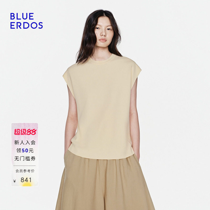 BLUE ERDOS2026夏季新品休闲百搭通勤小飞袖T恤女上衣B2265A025图片