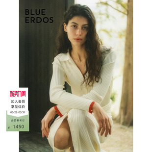 V领开衫 BETH系列长款 ERDOS设计师系列 B245D1040 BLUE