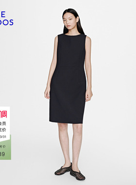 【100%绵羊毛】BLUE ERDOS26早春新品简约无袖连衣裙女B2265I067
