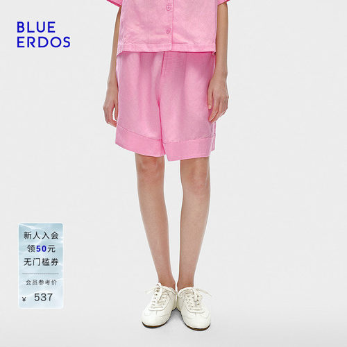 BLUE ERDOS春季松紧腰宽松A字多巴胺短裤B255M5010