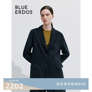 BLUE ERDOS24春夏新款简约通勤薄款桑蚕丝混纺西装外套B245J1018