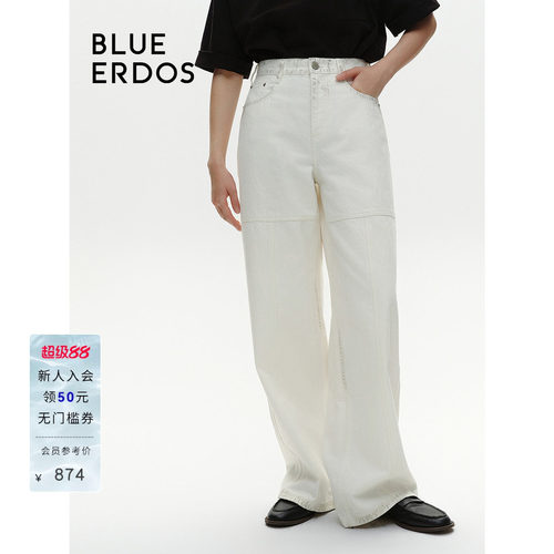 blueerdos宽松阔腿牛仔裤