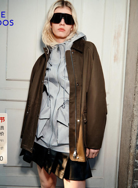 BLUE ERDOS2026早春新品复古翻领休闲工装风夹克外套女B2265J013