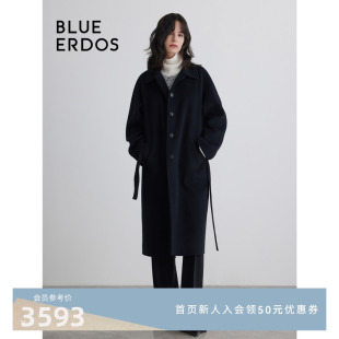 BLUE ERDOS秋冬鄂尔多斯高级宽松毛呢外套女大衣B236K4006