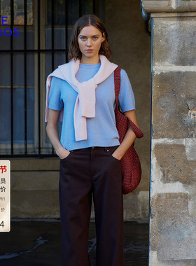 【KNIT by BLUE】BLUE ERDOS冬季半袖羊绒套衫B255A0014