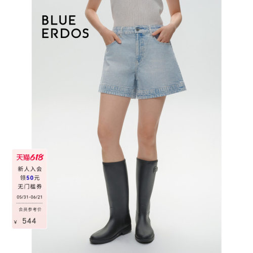 blueerdos通勤A字女装牛仔短裤
