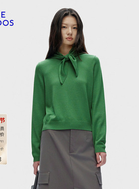 BLUE ERDOS 冬季新时尚优雅圆领套衫（可拆卸三角巾）B256D0023