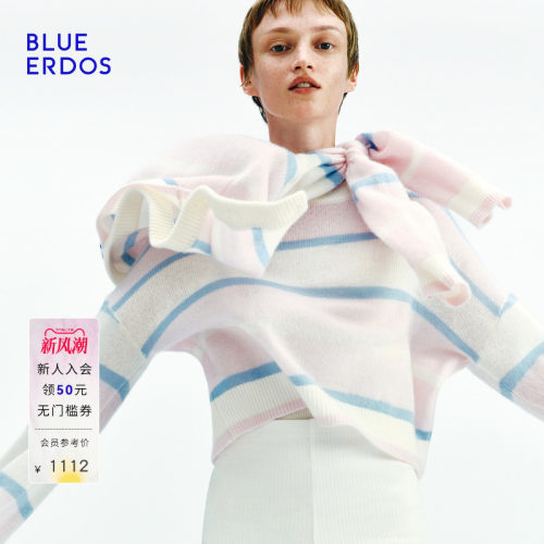 BLUE ERDOS2026秋冬圆领夹条女套衫B2266A144