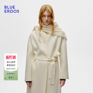 ERDOS春季 BLUE 羊绒围巾保暖三角巾披肩B256R0001 100%山羊绒