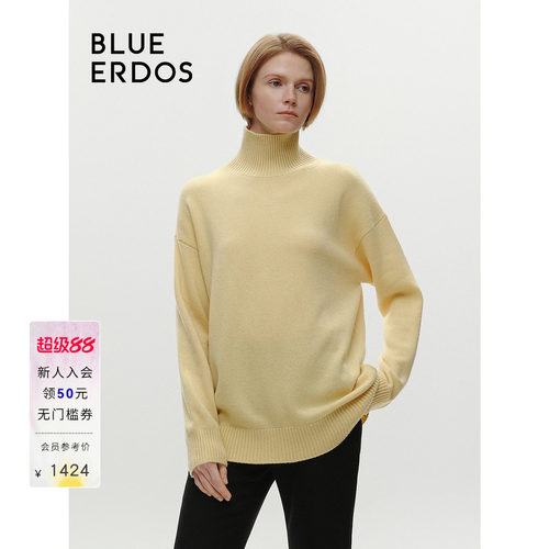 【100%山羊绒】BLUE ERDOS宽松高领针织衫B246A0071