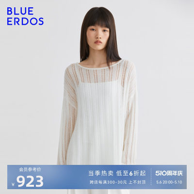 blueerdos羊绒圆领女装时尚