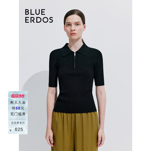 blueerdosPOLO领半袖针织套衫