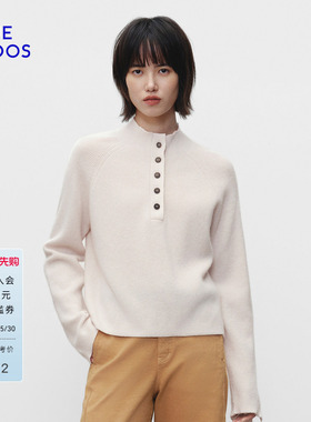 BLUE ERDOS 春季新品简约休闲羊毛羊绒半高领女针织衫B256A0728
