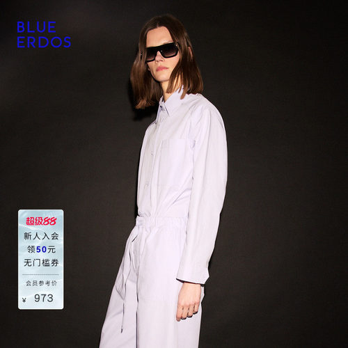 BLUE ERDOS 春季新品工装风设计感剪裁衬衫式女外套B556HB001